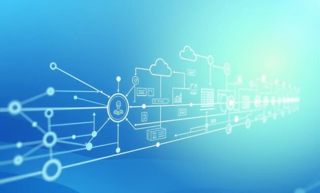 A detailed illustration of a "pipeline vector database" implementation, showcasing a sleek and modern data flow architecture. The foreground features interconnected nodes representing various components of the pipeline, such as data ingestion, processing, and storage, designed in a digital, abstract style. In the middle ground, visual elements like arrows and flowcharts illustrate the movement of data through the pipeline, emphasizing efficiency and connectivity. The background is a soft gradient of blues and greens, suggesting a tech-forward atmosphere, with abstract geometric shapes representing cloud computing and data analytics. The lighting is bright and focused, creating a clean, professional look. The overall mood is innovative and dynamic, capturing the essence of modern data management.