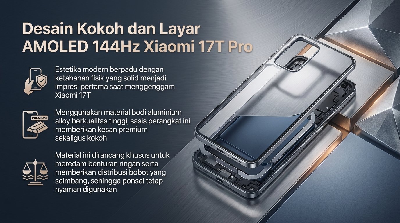 Desain Kokoh dan Layar AMOLED 144Hz Xiaomi 17T Pro